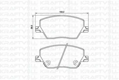 KRAFTVOLL 07010072 On Fren Balatasi Hyundai Accent Era 2006-2012 Kia Rio 2006-2012 I20 2008-> 77367628, 77367910, 77368368, 80A698451B, 8W0698451F, 8W0698451G, 8W0698451H, 8W0698451J, 8W0698451K, 8W0698451L