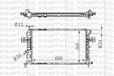 KRAFTVOLL 08040017 Motor Radyatoru (600×368×16) Astra G 98-> Manuel> Brazıng 1300214, 1300189, 1300196, 1300257, 9119482, 9119486, 9202504, 9202505, 9202506, 13150403