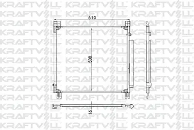 KRAFTVOLL 08060007 Klima Radyatoru Toyota Hılux 2015->  884600K350