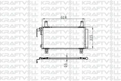 KRAFTVOLL 08060033 Klima Radyatoru Mazda 6 2.0 2002 2007 GJ6A61480B, GJYA6148ZA, GJYA6148Z, GJ6A61480A, GJ6A61480, GJ6A61480C, GK2G61480K, GK2G61480J, GK2G61480G, GK2G61480D