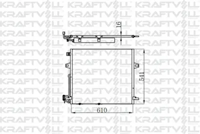 KRAFTVOLL 08060072 Klima Radyatoru X164 06>12 W164 05>11 W251 06>12 2515000054, A2515000054, 251500005464, A251500005464, 8062020, 8FC351330611, 94897, 2215000554, A2215000554, 1645000154