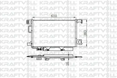 KRAFTVOLL 08060077 Klima Radyatoru W203 02>07 Cl203 02>08 S203 03>07 C209 02>09 A209 03>10 2035000854, A2035000854, 8S4Z19712AA, 2035000054, 2035000154, 2035000554, 2035000954, 2035001254, A2035000054, 2035e009