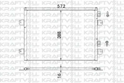 KRAFTVOLL 08060107 Klima Radyatoru Dacıa Duster Logan Sandero Renault Megane I Scenıc I 1.4 1.5 Dcı 1.6 1.9 Dti 8200182361, 8200191738, 8200557066, 8671017607, CA1426, 1026928, 1042334, 1056494, 1061104, 1091367