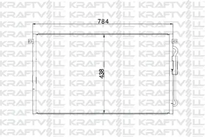KRAFTVOLL 08060145 Kondenser Chrysler Voyager 02 > 5072262AA, 5072262AB, 8182024, 8FC351305191, 8FC351310681, 94716