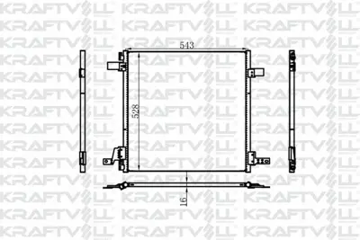 KRAFTVOLL 08060154 Klima Radyatoru Ml-Class W163 98>05 1638300070, 1638300170, A1638300170, 16383000170, 1635000003, 1638300071, A16383000170, A1638300070, A1638300071, DCN17022