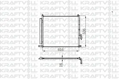 KRAFTVOLL 08060164 Klima Radyatoru Ranger 2,2 Tdcı 2011 -> Mazda B2500 2,2 - 2,5 Tdcı 2011 -> AB3919710AA, AB3919710AB, 5264360, 5139233, UC9M61480A, UC9M61480, 8200741257, 921007794R, AB3919E771AA