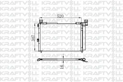 KRAFTVOLL 08060166 Klima Radyatoru Ranger 2.5td (99 06) 3.0td 06  > Mazda B Serıe 2.2 - 2.5 (99 06) 1356049, 3M3519710CA, 3M3519710CB, UH7161480F, UM6561480A, 1478105, 4066739, XM3419710AE, UH7161480D, UG9561480