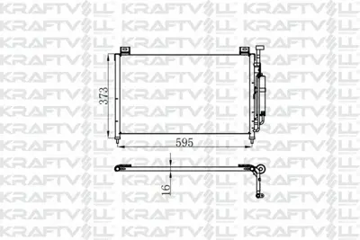 KRAFTVOLL 08060173 Klima Radyatoru Mazda 2 2008 2015 (615×349×16) DF7161480A, DF7161480B, DF7161480C, DFY16148Z, DFY16148ZA, DF7161480, C00361K39, 940033, 8FC351310241, 8253021