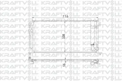 KRAFTVOLL 08060193 Klima Radyatoru (Kondanser) Lancer 03-> MN151100, MN134204, MR500441, MR568201, CAB311B121, CAB311B127B, 7812A049, 7812A165, KMN151100, DCN45003