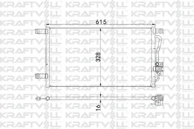 KRAFTVOLL 08060196 Klima Radyatörü L200 1996-2005 MR360415, MR398788, 7812A035, MR190809, MR398786, 8163018, 8FC351304211, 94790