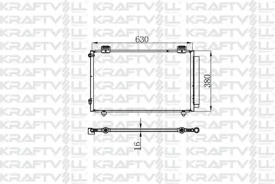 KRAFTVOLL 08060241 Klima Radyatoru Toyota Corolla Verso 01>04 8845002150, 8845002170, 8845012230, 8845012231, 8845013030, 8845013031, 8846002110, 8846002150, 8845002110, 8846013020
