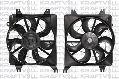 KRAFTVOLL 08120050 Radyator Fanı Komple Elantra 2001> 253802C000, 253802C600, 252312D000, 2538022500, 253802D000, 85368, 253802D001, 232312D000, 253502D000, 253862D000