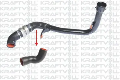 KRAFTVOLL 10031190 Turbo Intercoller Hortumu (Orta Kucuk) Boxer Iıı Jumper Iıı 2,2hdı E5 12> Ducato Iıı 2,3jtd 12> 1366746080, 1606660380