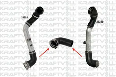 KRAFTVOLL 10032700 Turbo Hortumu Metal Boru Harıc (Metal) Bmw 5,30 D 5,25d E60 E61 11617799401