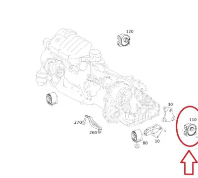 LEMFORDER 3053001 Motor Takozu Arka Sol (Dızel) A-Class W169 04>12 B-Class W245 05>11 1692400918
