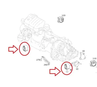 LEMFORDER 30532 01 Motor Takozu Ön (Otomatık Sanzıman) W169 0412 W245 0511 A1692401317