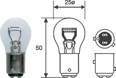 MAGNETI MARELLI 009601040000 Ampul- P21-4w 12v 3430003, YY04500477212