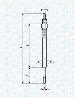 MAGNETI MARELLI 060900100606 Kızdırma (Isıtma) Bujısı C1 C2 C3 Xsara Iı P107 P206 P307 P207 Dv4td (1,4hdı) P206 P307 P407 Partner 1855073J00, 2S6Q6M090AB, 32017063, 596012, 5960E9, Y40118601A