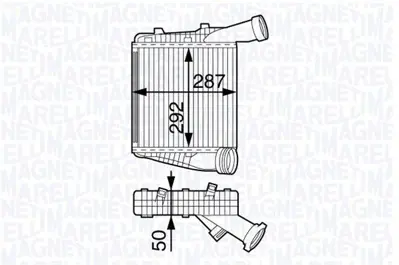 MAGNETI MARELLI 351319202400 Audı Intercooler Rady- Tourareg Q7 955 110 639 10 7L6145803D, 95511063910