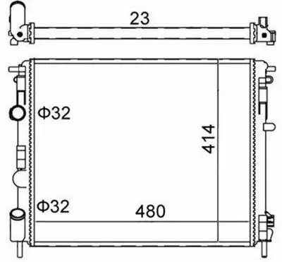 MAGNETI MARELLI 359000390040 Renault Radyatör K9k Clıo Iı Brz 7711134332