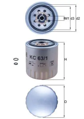BEHR MAHLE KC63/1D Yakıt Filitresi Mercedes 190 W201 8893 W202 9300 W124 8993 W210 9699 W461 97 Sprınter 9500 , Ssangyong Korando 96-98 A6010901452