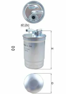 BEHR MAHLE KL 554D Yakıt Filtresi Dizel Audı A4-A4 Avant 2.0l-A6- A6 Avant 2.0l 8E0127401