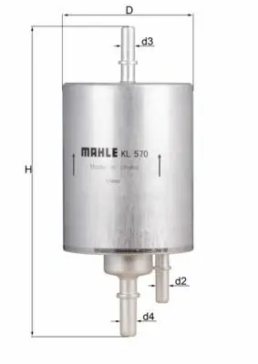 BEHR MAHLE KL 570 Yakıt Filitresi (Benzın) Audı A4 1.8t 0204 A6 2.4 3.0 0406 A8 6.0 0310 4F0201511D