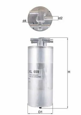 BEHR MAHLE KL 659 Yakıt Filitresi 4F0127401H
