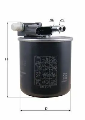 BEHR MAHLE KL911 Yakıt Filitresi A6420903152