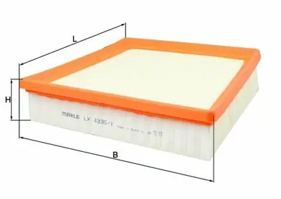 BEHR MAHLE LX4335/1 Hava Filtresi (Sağ) Aj20d4 Range Rover Velar L560 17> Jaguar F-Pace X761 17> Xe X760 15> GX739601AA, T4A6123, LR092246, 613872A, TA6123