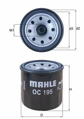 BEHR MAHLE OC195 Yağ Filitresi B6Y114302