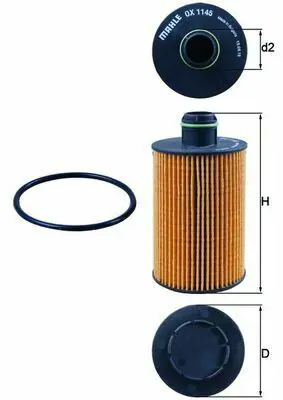 BEHR MAHLE OX1145D Yag Filtresi Grand Cherokee 3.0dt V6 Crd 10> Lancia Thema 3.0 V6 11> 68229402AA