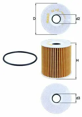 BEHR MAHLE OX 149D Yag Filitresi 12758116, 12832318
