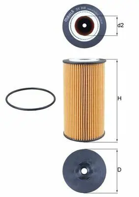 BEHR MAHLE OX358D Yağ Filitresi 079115561B