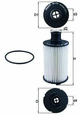 BEHR MAHLE OX774D Yag Filitresi Landrover Dıscovery Iv Range Iv Sport Iv 3.0 5.0 8W936A692AC, C2D3670, LR010722, LR011279, 8W936731AC, AJ812351