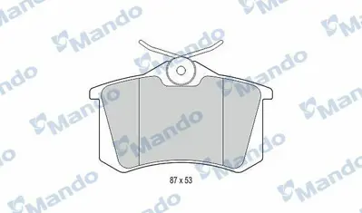 MANDO MBF015083 Fren Balatası Arka 1027650, 1607083280, 1617190980, 1E0698451C, 1H0615406, 1H0698451, 1H0698451A, 1H0698451C, 1H0698451F, 1H0698451H