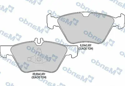 MANDO MBF015135 Balata [fr]-Wıth R90 Certıfıcatıon + Noıse Shımchrysler 34202920