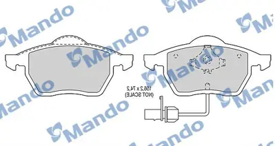 MANDO MBF015143 Balataaudı A4 1995 - 2009, A6 1995 - 2011]shımlı (R90_Var) 4B0698151N, 8E0698151F, 8E0698151K, JZW698151P
