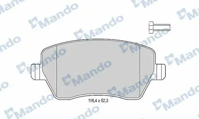 MANDO MBF015179 On Fren Balatası Mıcra K12 03>10 Note 07>11 Clıo Iıı Modus 04> Duster 10>13 4154210510, 8200432336, 8671016692, D1060BH40A