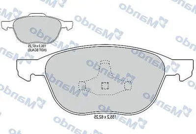 MANDO MBF015198 On Fren Balatası Focus Iıı 11  > Kuga 2,0tdcı 07  > Volvo C30 C70 Iı S40 Iı V50 03> 31341301, C2Y33323ZA, MEAV6J2K021BA