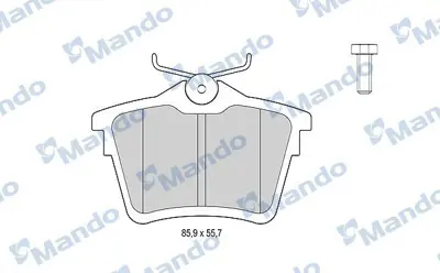 MANDO MBF015204 Balata [rr]-Wıth R90 Certıfıcatıon + Noıse Shımcıtroen 425491, E172240