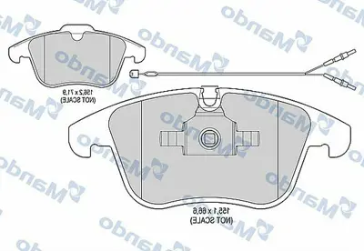MANDO MBF015226 On Fren Balatası Freelander 2 06-14 - Mondeo Iv 1.6tı - 2.0tdcı - 1.8tdcı - 2.5 07  > S Max Galaxy 1 30793941, LR027309, ME6G9J2K021AA