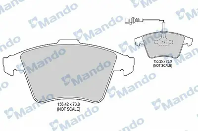 MANDO MBF015228 Balata [fr]-Wıth R90 Certıfıcatıon + Noıse Shımvolkswagen JZW698151Q