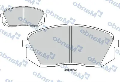 MANDO MBF015235 Fren Balatası Ön 581012SA50, 581013ZA10, 58101B2A60, 58101D7A50