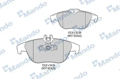 MANDO MBF015243 Balata [rr]-Wıth R90 Certıfıcatıon + Noıse Shımmercedes Benz 74206120