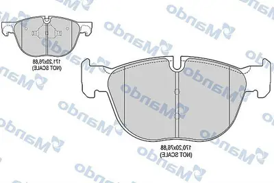 MANDO MBF015256 Balata [fr]-Wıth R90 Certıfıcatıon + Noıse Shımbmw 34116877653