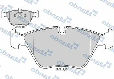 MANDO MBF015265 Balata [fr]-Wıth R90 Certıfıcatıon + Noıse Shımbmw 34116872632