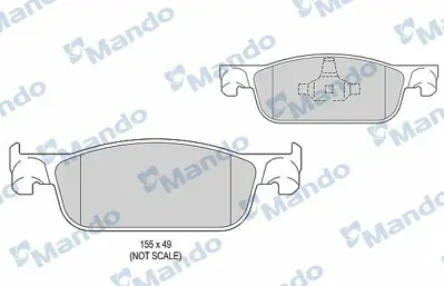 MANDO MBF015302 Fren Balatası On (Tk) Clıo Iv 12> Logan Iı 12>  Sandero Iı 12> Kalın Tıp 410602581R, 410605612R, 410605951R, 8201377565, 410608708R, 4534210010, 4534210000, 4534200700, 4534210100, 410600222R