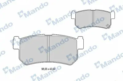 MANDO MBF015336 Arka Fren Balatası Ssangyong Actyon 2.0 2.3 2.7 2005-> Daewoo Musso - Rexton 4841305102, 4841308050, 4841308051, 48413090A01, A0034205220, A0054201920, 4841305100, SU00304090, 24205220, 34202820