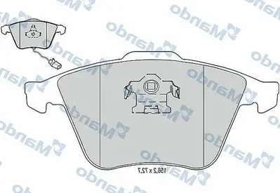 MANDO MBF015369 On Fren Balatası Fıslı Fabıa 1,4 00>03 A6 1,8t - 1,9tdı - 2,0 - 2,4 - 2,5tdı - 3,0 - 4,2 97>05 4B0698151AC